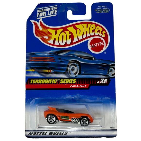 Cat-A-Pult Hot Wheels Diecast Car Orange Collectible Vehicle Vintage 90s 1999 - Picture 2 of 5
